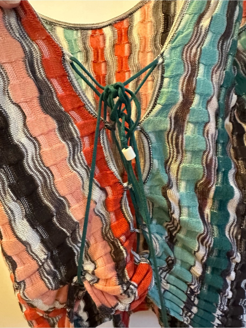 M Missoni Multicolor Zigzag Knit Tank Top Made in Italy Size 44 US 8 - Picture 4 of 8